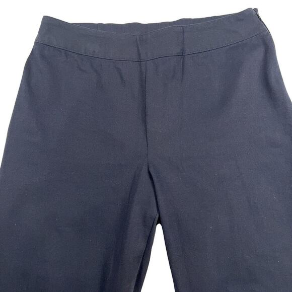 Lands’ End Women’s Mid Rise Navy Blue Pull On Stretch Chino Pants Size 10 - Picture 2 of 8